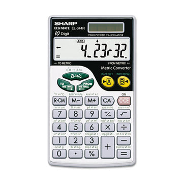 Sharp® El344rb Metric Conversion Wallet Calculator, 10-digit Lcd freeshipping - TVN Wholesale